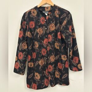 California Krush Vintage Floral Button Down Blouse Medium